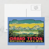 Nationaal park Grand Teton, Wyoming Briefkaart (Voorkant / Achterkant)