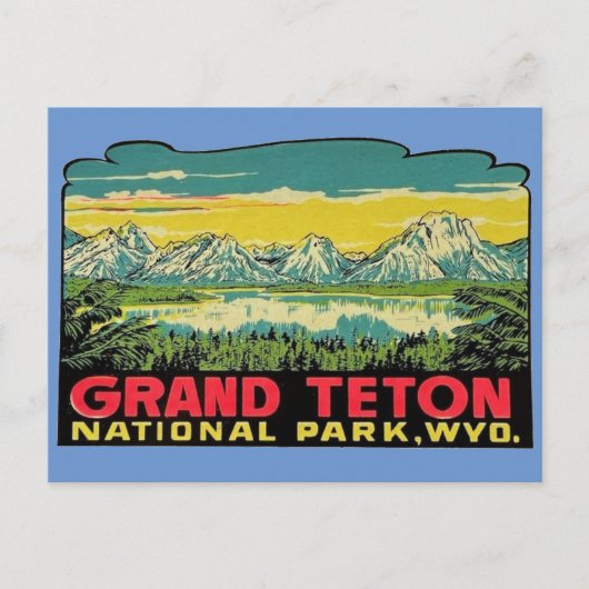 Nationaal park Grand Teton, Wyoming Briefkaart (Voorkant)