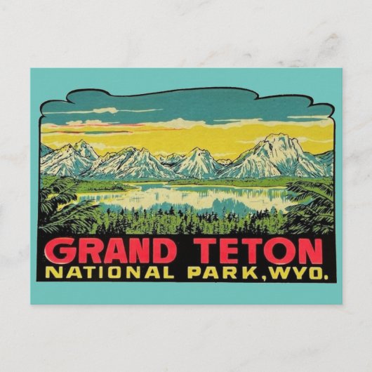 Nationaal park Grand Teton, Wyoming Briefkaart (Voorkant)