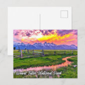 Nationaal park Grand Teton Wyoming Briefkaart (Voorkant / Achterkant)