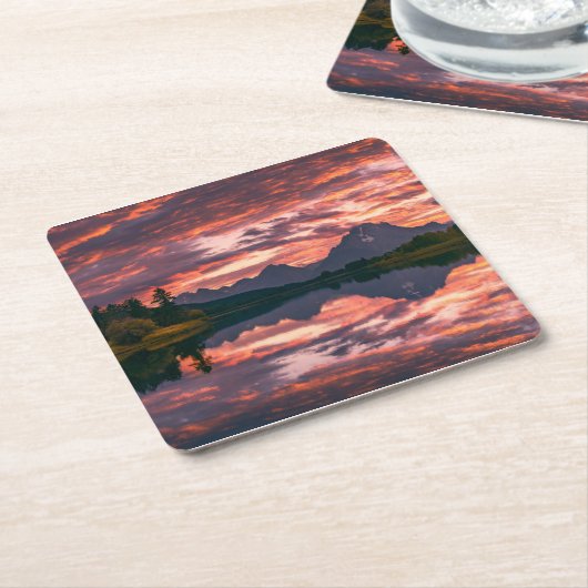 Nationaal park Grand Teton, Wyoming Kartonnen Onderzetters (Schuin)