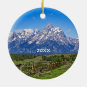 Nationaal park Grand Teton Wyoming Keramisch Ornament (Achterkant)