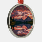 Nationaal park Grand Teton, Wyoming Metalen Ornament (Rechts)