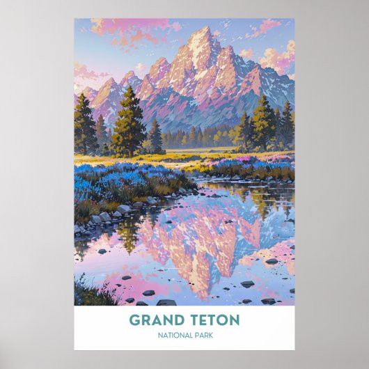 Nationaal park Grand Teton Wyoming Poster (Voorkant)