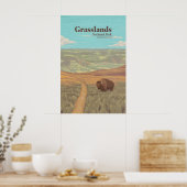 Nationaal park Grasslands Canada Reisposter Poster (Keuken)