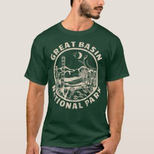 Nationaal park Great Basin Linocut Distress Deser T-shirt