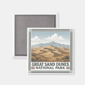 Nationaal park Great Sand Dunes Magneet (Voorkant / Achterkant)
