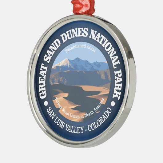Nationaal park Great Sand Dunes Metalen Ornament (Links)