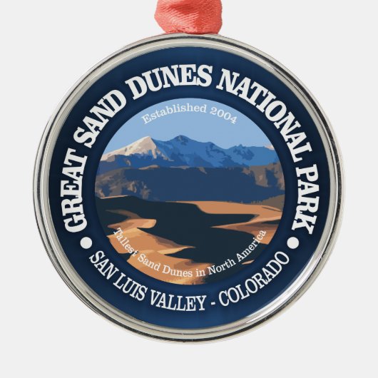 Nationaal park Great Sand Dunes Metalen Ornament (Voorkant)