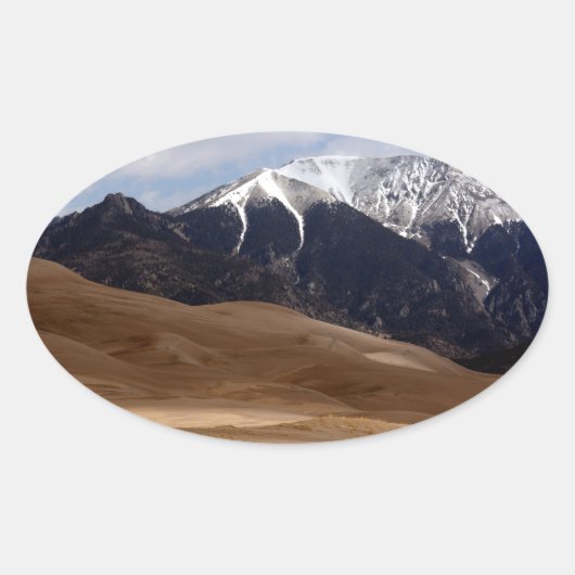 Nationaal park Great Sand Dunes Ovale Sticker (Voorkant)
