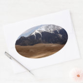 Nationaal park Great Sand Dunes Ovale Sticker (Envelop)