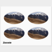 Nationaal park Great Sand Dunes Ovale Sticker (Vel)
