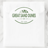 Nationaal park Great Sand Dunes Ovale Sticker (Tas)