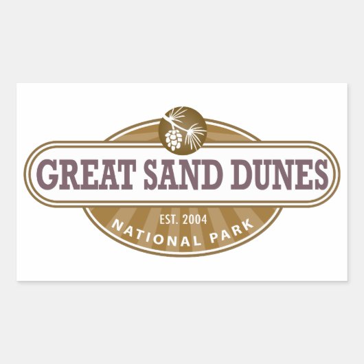 Nationaal park Great Sand Dunes Rechthoekige Sticker (Voorkant)