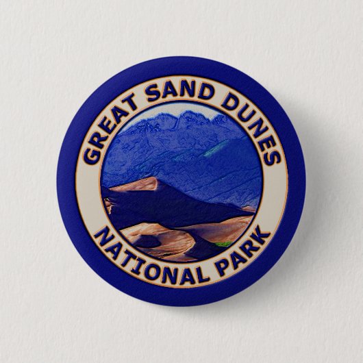 Nationaal park Great Sand Dunes Ronde Button 5,7 Cm (Voorkant)