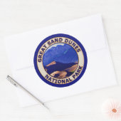Nationaal park Great Sand Dunes Ronde Sticker (Envelop)