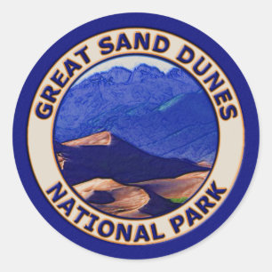 Nationaal park Great Sand Dunes Ronde Sticker