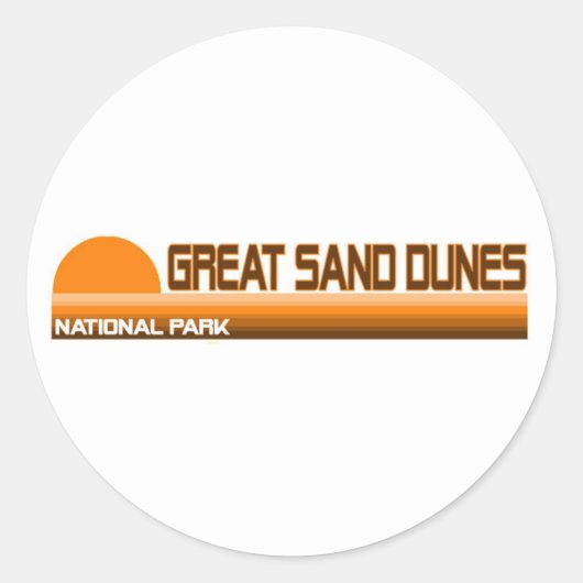 Nationaal park Great Sand Dunes Ronde Sticker (Voorkant)