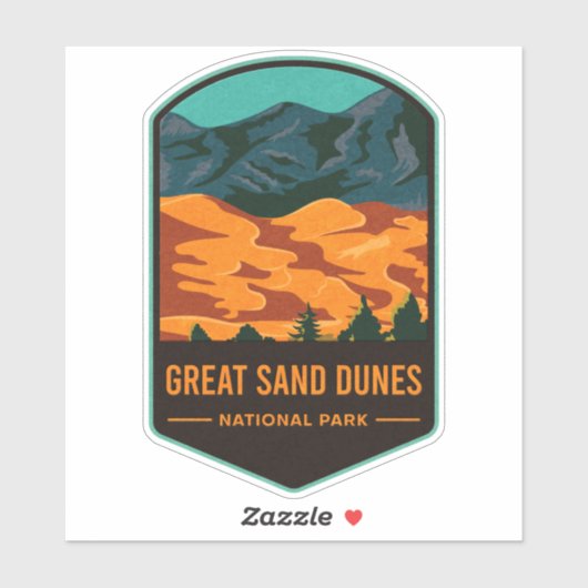 Nationaal park Great Sand Dunes Sticker (Vel)