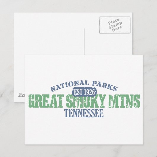Nationaal park Great Smoky Mountains Briefkaart (Voorkant / Achterkant)