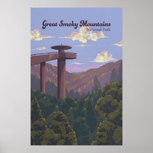 Nationaal park Great Smoky Mountains Reisposter Poster (Voorkant)