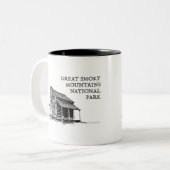 Nationaal park Great Smoky Mountains Tweekleurige Koffiemok (Voorkant links)