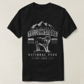 Nationaal park  Grijze Wolf Yellowstone T-shirt (Design voorkant)