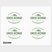 Nationaal park Gros Morne Ovale Sticker (Vel)