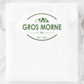 Nationaal park Gros Morne Ovale Sticker (Tas)