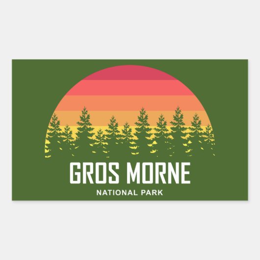 Nationaal park Gros Morne Rechthoekige Sticker (Voorkant)
