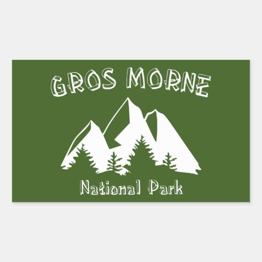 Nationaal park Gros Morne Rechthoekige Sticker (Voorkant)