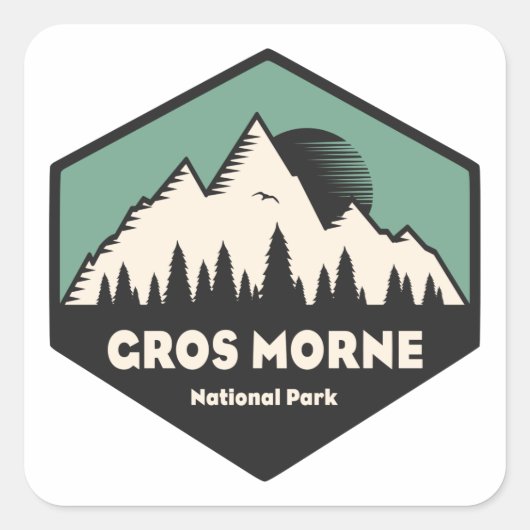 Nationaal park Gros Morne Vierkante Sticker (Voorkant)