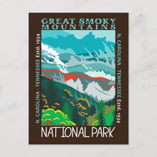Nationaal Park Grote Smoky Mountains Briefkaart (Voorkant)