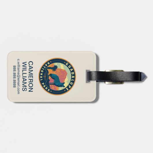Nationaal park Guadalupe Bagagelabel (Achterkant horizontaal)