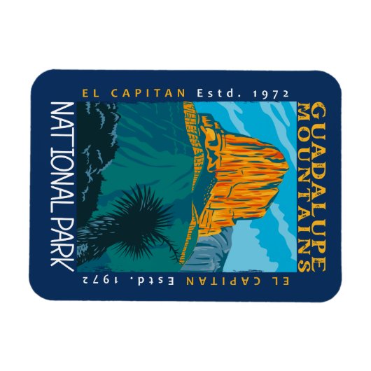 Nationaal Park Guadalupe bergen Magneet (Horizontaal)