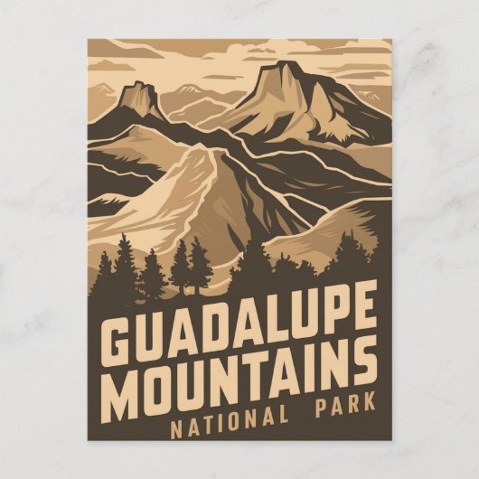 Nationaal Park  Guadalupe Feestdagenkaart (Voorkant)