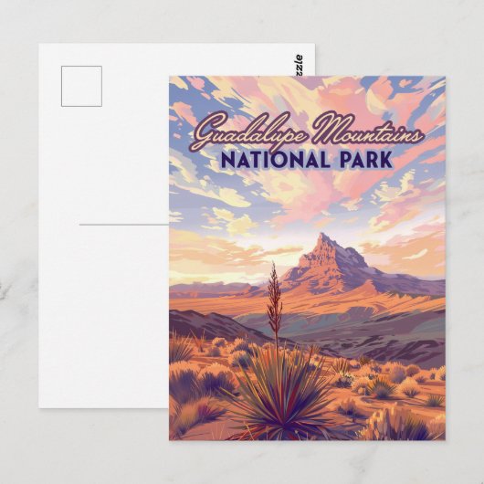 Nationaal park Guadalupe Mountains El Capitan, Tex Briefkaart (Voorkant / Achterkant)