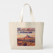 Nationaal park Guadalupe Mountains El Capitan, Tex Grote Tote Bag (Achterkant)