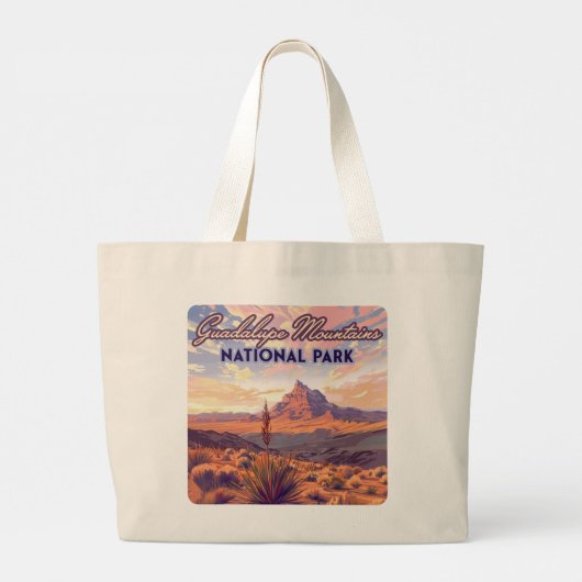 Nationaal park Guadalupe Mountains El Capitan, Tex Grote Tote Bag (Achterkant)