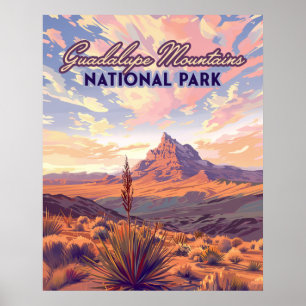 Nationaal park Guadalupe Mountains El Capitan, Tex Poster