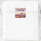 Nationaal park Guadalupe Mountains El Capitan, Tex Vierkante Sticker (Tas)