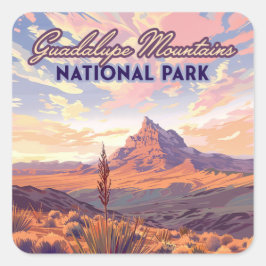 Nationaal park Guadalupe Mountains El Capitan, Tex Vierkante Sticker