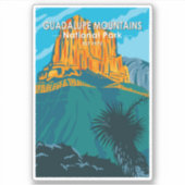 Nationaal Park Guadalupe Mountains Sticker (Voorkant)