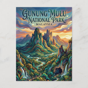 Nationaal park Gunung Mulu Maleisië Briefkaart