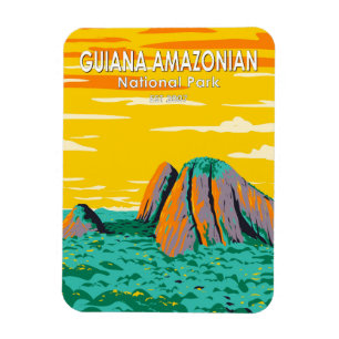 Nationaal Park Guyana Amazonian Briefkaart Magneet