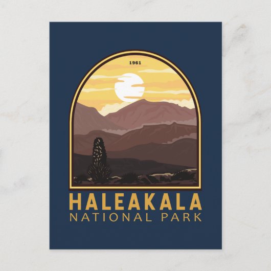Nationaal Park Haleakala  Emblem Briefkaart (Voorkant)