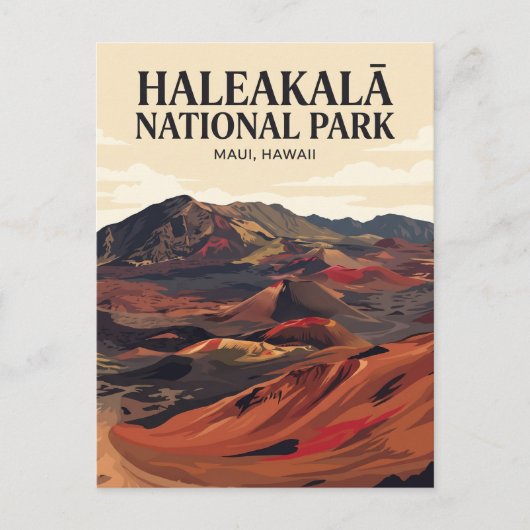 Nationaal park Haleakalā Hawaï Briefkaart (Voorkant)