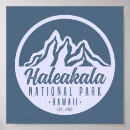 Nationaal park Haleakala Hawaii Hiking Poster