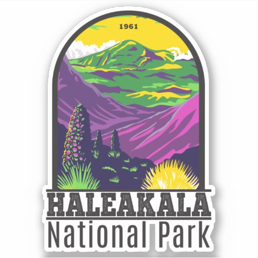 Nationaal park Haleakala  Hawaii Sticker (Voorkant)