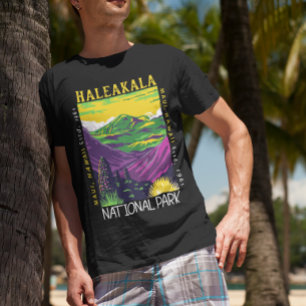  Nationaal park Haleakala Hawaii Verstoorde Vintag T-shirt